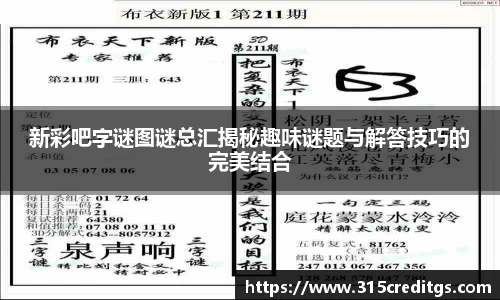 新彩吧字谜图谜总汇揭秘趣味谜题与解答技巧的完美结合